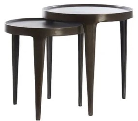 Fém kerek tárolóasztal ø 43 cm Tobias – Light &amp; Living