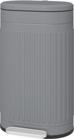 HOMCOM 30 l pedálos szemetes levehető belső vödörrel és lassan záródó fedéllel, szürke — 36,5 × 31,2 × 60,8 cm | Aosom