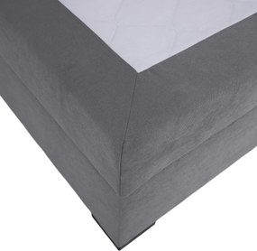 Boxspring ágy, 180x200, szürke, APRIL
