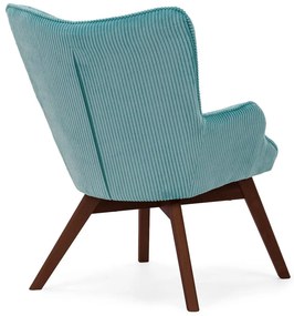 Türkiz kordbársony fotel Niko – Ropez