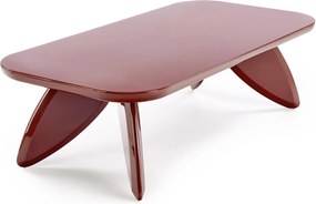 Lumis téglalap alakú dohányzóasztal 120 cm - bordó