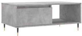 Betonszürke szerelt fa dohányzóasztal 90x50x36,5 cm