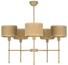MADELA rudas csillár 5xE14/40W/230V juta/bézs