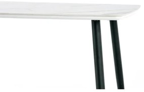 Étkezőasztal ALARA fehér márvány dekor/fekete