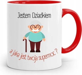 Piros Bögre Nagypapa Napjára Nagypapa Vagyok, fényképes nyomattal