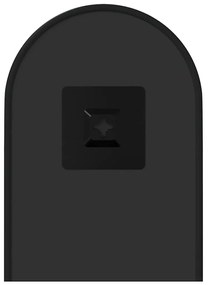 fekete ovális falitükör 40x15 cm