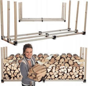Kandalló fa állvány tűzifa tartó 2,4 m3 Nagy