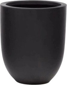 Cement kaspó Kave Home kerti virágtartó fekete 39 cm átmérő