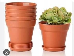 Virágtartó csészealjjal 6db 10cm T4U vetőnövények termesztéséhez