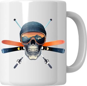 Bögre Koponya Síelés Ajándék Síelőknek Téli sportok Hó