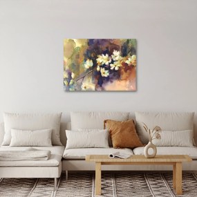Kép - fehér magnólia, festmény (70x50 cm)
