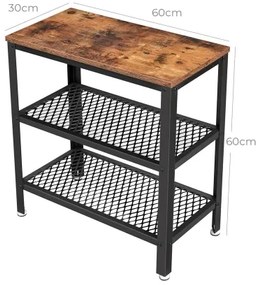 ELDUR kisasztal barna/fekete