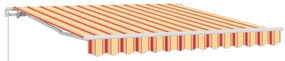 Kézi Behúzható Napellenző Sárga és Narancs 350x250 cm