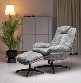 Declan forgó relaxfotel lábtartóval szürke