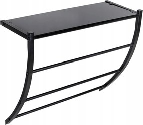 Törölközőtartó akasztós polc fekete Wenko