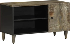 vidaXL világosszürke tömör mangófa TV-szekrény 80x31,5x46 cm