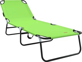 vidaXL Összecsukható nyugágy Zöld 188 x 57 x 86,5 cm Poliészter