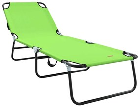 vidaXL Összecsukható nyugágy Zöld 188 x 57 x 86,5 cm Poliészter