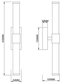 Zuma Line 003064-034734 - LED fali lámpa EDDIE LED/8W/230V sárgaréz