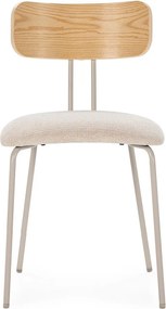 Bézs-natúr színű kárpitozott étkezőszék Olimpia – MOME