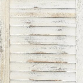 antik fehér 5 paneles tömör faparaván 178,5 x 166 cm