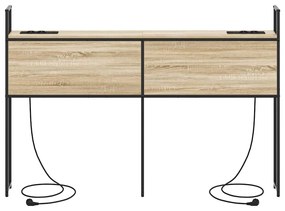 Tárolós Fejtámla Töltő Állomással sonoma tölgy 140 cm Faanyag