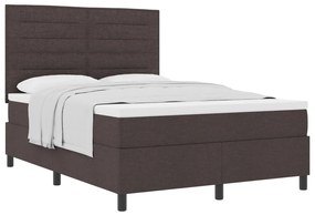 Box Spring Ágy Matrac Sötétbarna 140x190 cm Szövet