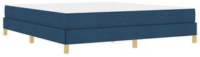 Boxrugós ágy Kék és Barna 180 x 200 cm Textil és mérnöki fa