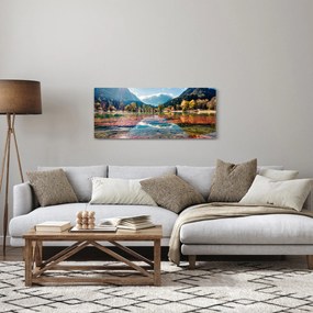 Kép - Jasna-tó, Gozd Martuljek, Júliai-Alpok, Szlovénia (120x50 cm)