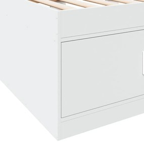 fehér kanapéágy fiókkal matrac nélkül 90x190 cm