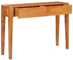 vidaXL Konzolasztal fiókkal Barna 110 x 30 x 80 cm Tömör Akácfa