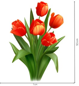 PIPPER. Matrica a kapcsoló felett "Piros tulipánok"