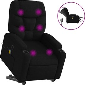 vidaXL fekete szövet dönthető elektromos álló masszázsfotel