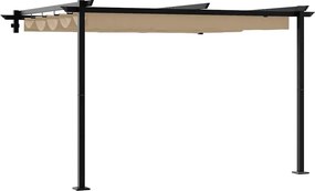 vidaXL Pavilon Tópszínű 300 x 300 x 200 cm Poliészter