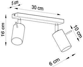 Sollux SL.0088 - Spotlámpa RING 2 2xGU10/10W/230V fehér