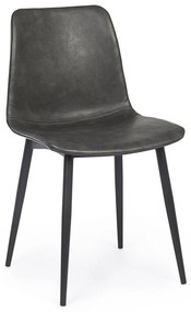 KYRA szürke vintage műbőr szék