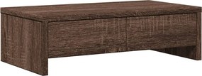 vidaXL barna tölgy szerelt fa monitorállvány fiókokkal 50 x 27 x 15 cm