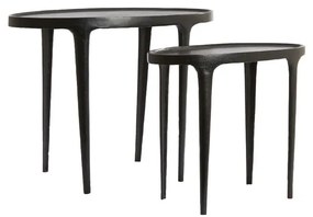 Fém kerek tárolóasztal szett 2 db-os 33x70 cm Arica – Light &amp; Living