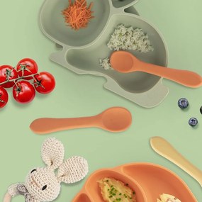 Narancssárga szilikon gyerek kanál – Orion