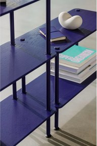 Kék polcos állvány tölgyfa dekorral 80x54,5x35 cm Teidi – noo.ma