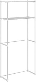 vidaXL Mosógép polc tárolóval Fehér 70 x 27 x 136 cm Alumínium