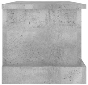 betonszürke szerelt fa tárolóláda 50 x 30 x 28 cm