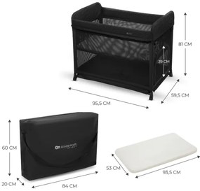 KINDERKRAFT SELECT - Utazó kiságy MOON DREAM fekete