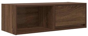 2 db barna tölgy színű szerelt fa TV-szekrény 80x31x25,5 cm