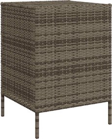 vidaXL szürke polyrattan kerti tárolószekrény 55 x 59 x 80 cm