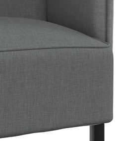 Magas Háttámlás Kanapé Sötét Szürke 109x56x121 cm Szövet