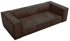 Sötétbarna bőr kanapé 227 cm Madame – Windsor &amp; Co Sofas