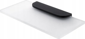 Nimco Nikau Fekete fürdőszobai polc, matt üveg, 20 cm Nkc 30091B-20-90