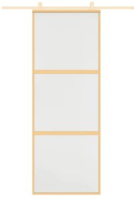 aranyszínű ESG tejüveg és alumínium tolóajtó 76 x 205 cm
