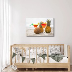 Ananász és csésze képe a strandon (90x60 cm)